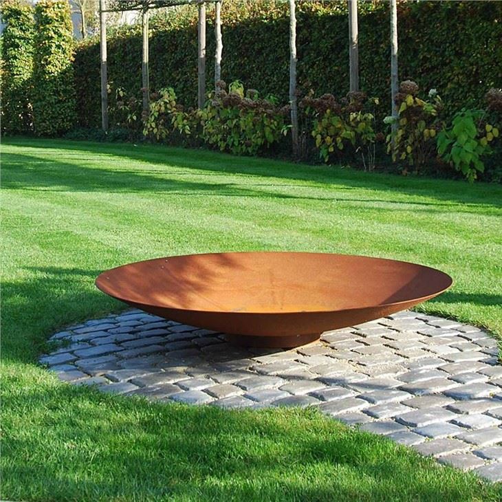 Corten Steel Propane Fire Pit