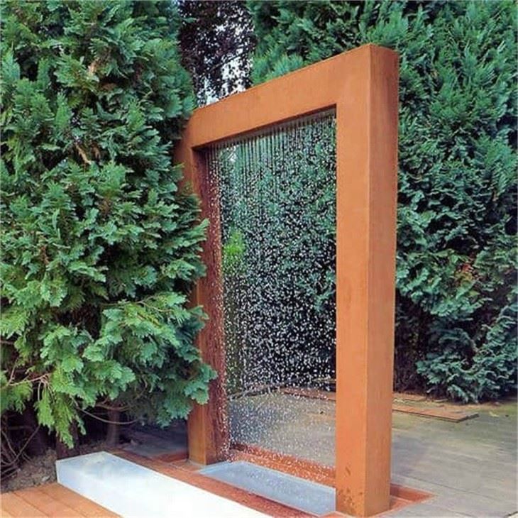 Garden Rusty Metal Waterfall