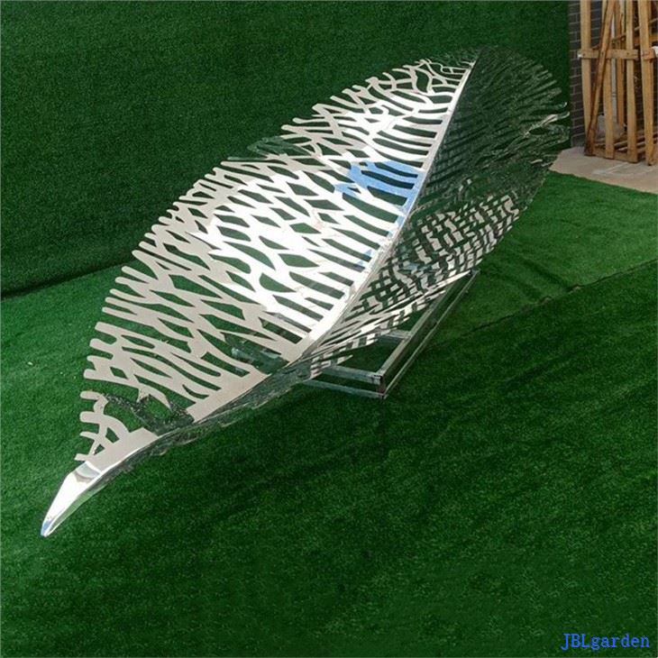 Stainless Steel Garden Leaf Sculpture