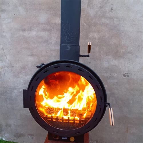 Black Round Fireplace Fire Pits
