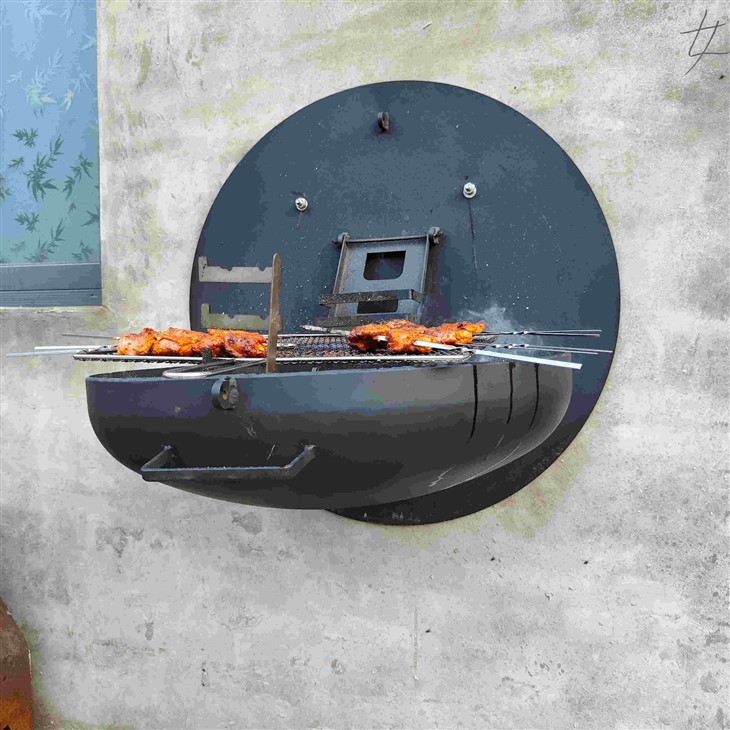 Black Wall Mounted Bbq Grill high quality