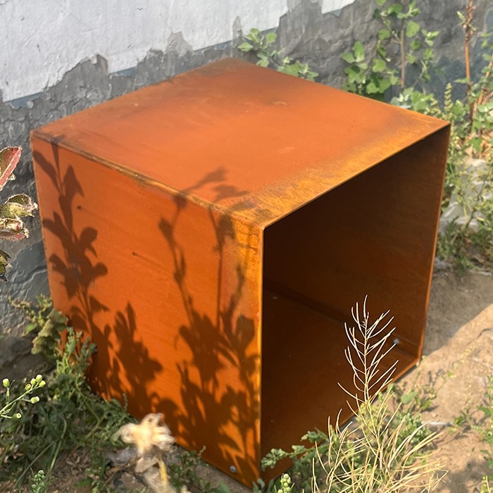 Durable And Beautiful Outdoor Corten Steel Planter factory