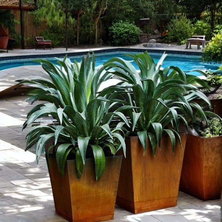 Modern Weathering Steel Flower Pots suppliers